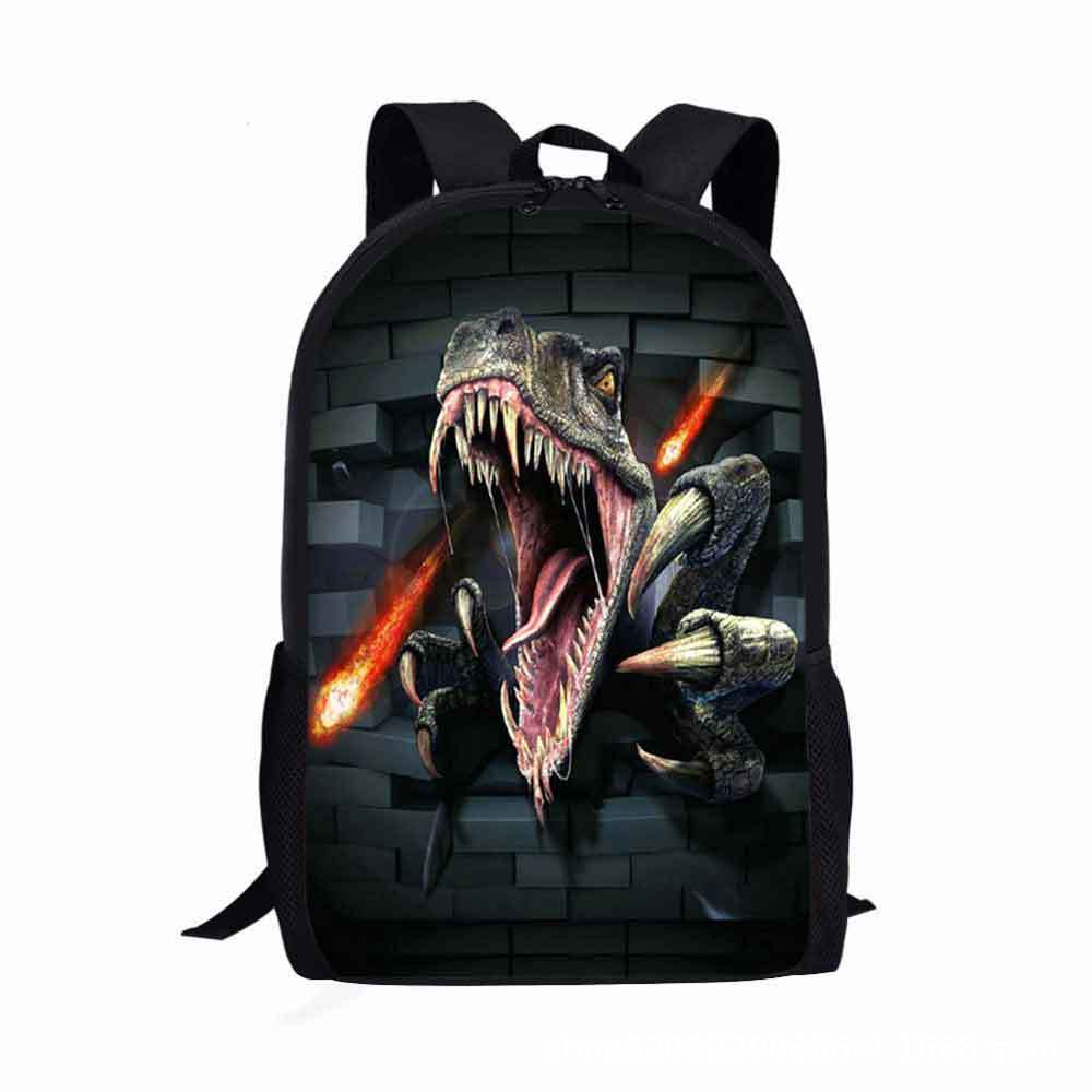 Mochila de dinosaurios estampados de tela oxford al por mayor